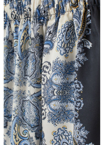 Темно-синяя "турецкие огурцы" юбка H&M