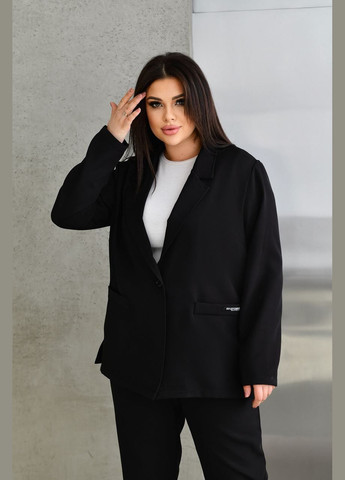 Женский костюм брюки и пиджак цвет черный р.56/58 452854 New Trend (285711493)