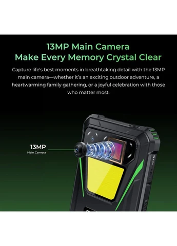 смартфон g5 6" hd+ /4gb/128gb t310 /6300mah /фонарик/13+5мп/ ip69k/green Oukitel (395309296)