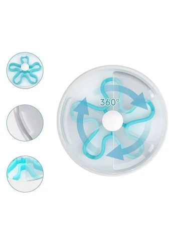 Кормушка-лабиринт для собак RIAS Pet Slow Food Bowl 27.5×27.5×6 см White-Blue (3_07214) No Brand (395879575)
