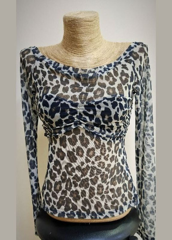 Лонгслів леопардовий прозорий MKKC230135-1 Modna KAZKA (336933786)