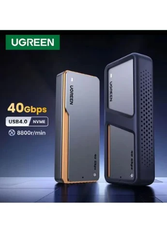 Зовнішній карман для SSD CM642 M.2 NVMe USB4 40Gbps корпус для SSD з активним охолодженням Thunderbolt 4/3 до 4TB Ugreen (390480495)