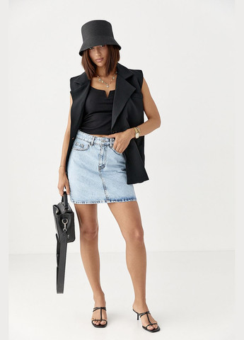 Коротка жіноча джинсова спідниця Lurex (336678812)