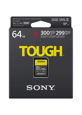Карта памяти 64 GB SDXC UHSII U3 V90 TOUGH SF64TG Sony (315718856)