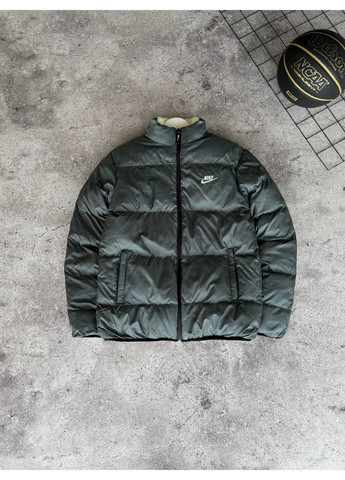 Оливковая (хаки) двухсторонняя куртка очень крутая!!! No Brand