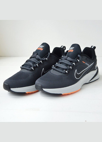 Кросівки чоловічі літні весняні сірі з помаранчевим кеди легкі відмінна якість No Brand Кросівки сірі літо (332051218)