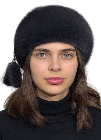 Женский меховой зимний теплый классический берет из цельной норки Меховой Стиль Классический берет (257374033)