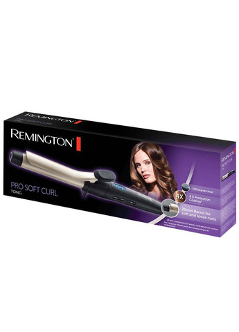 Плойка Pro Soft Curl, >300Вт, темп.режим-10, D-25mm, 130-220С, дисплей, керамика, черный Remington (363832581)