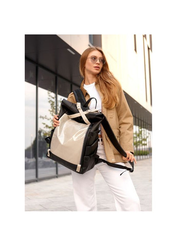 Жіночий рюкзак RollTop Hacking чорно-сірий Sambag (329692821)