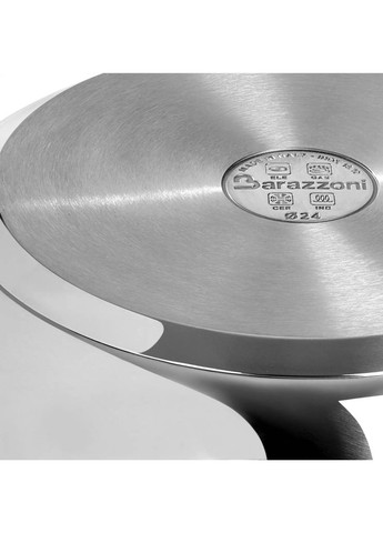 Кастрюля 267102022 22 см 3.8 л серебристая Barazzoni (349220835)