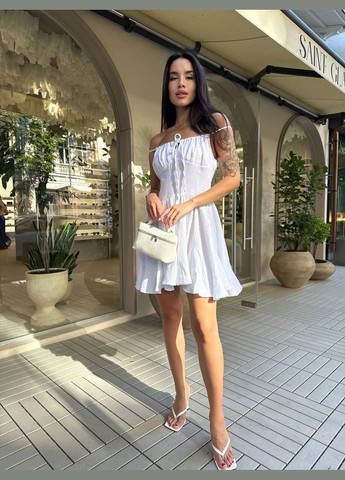 Білий повсякденний сукня жіноча Україна однотонна