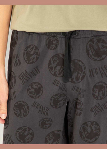 Піжама (комплект),хакі-чорний з принтом, Kiabi (284742207)