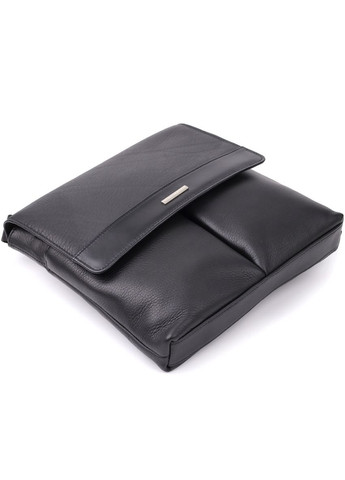 Мужская сумка через плечо из зернистой натуральной кожи 20865_1 (9270G-25 nero) Черный Tony Perotti (362046799)