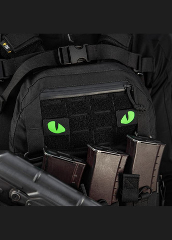 Нашивка Tiger Eyes Laser Cut (пара) Black/Green/GID M-TAC (315048042)