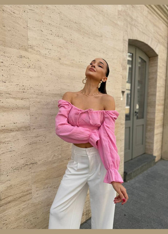 Розовая женская розовая блузка No Brand