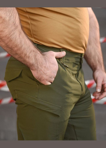 Тактические мужские облегченные стрейчевые штаны олива Україна (322652768)