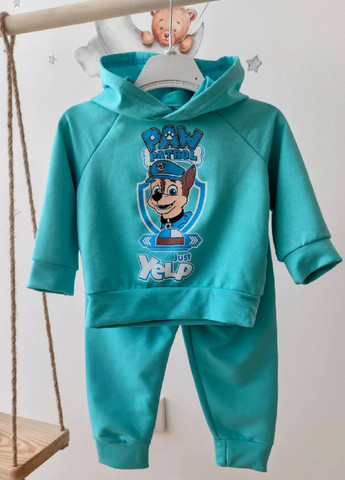 Бірюзовий демісезонний дитячий костюм щенячий патруль для хлопчика No Brand