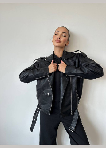 Черная куртка косуха Issa