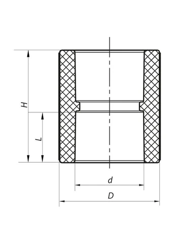 З'єднувальна муфта 63 PPR K0006.PRO (KP0008), поліпропілен, латунь CW617N KOER (394585830)