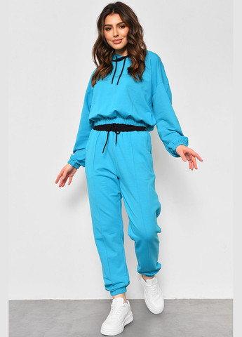 Спортивний костюм жіночий напівбатальний блакитного кольору Let's Shop (285692195)