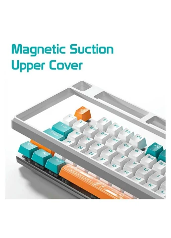 Клавіатура F2088 PRO Plus 9 Orange Keys KRGD Blue USB UA White/Blue (6948391234908) Aula (313255335)