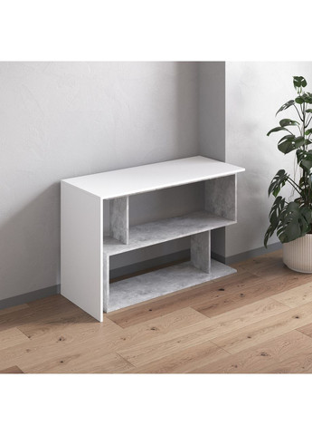 Письмовий стіл-трансформер, комп'ютерний поворотний стіл 1200x766x500 білий/бетон (hm-41-wh-bt) VAYS (363134832)