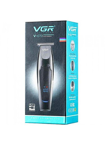 Машинка для стрижки волосся триммер VGR V-070 з USB та індикатором заряджання MDR No Brand (371794155)