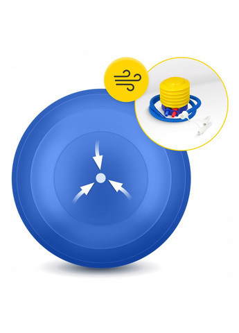 Мяч для фитнеса (арахис) Air Ball Peanut 45 x 90 см Anti-Burst Blue () 4FIZJO P-5907739312945 (345712726)