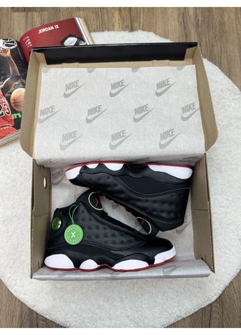 КРОССОВКИ ЖЕНСКИЕ NIKE AIR JORDAN AIR 13 RETRO BLACK НАЙК АИР ДЖОРДАН ЧЕРНЫЕ No Brand чёрные демисезоны (392007959)