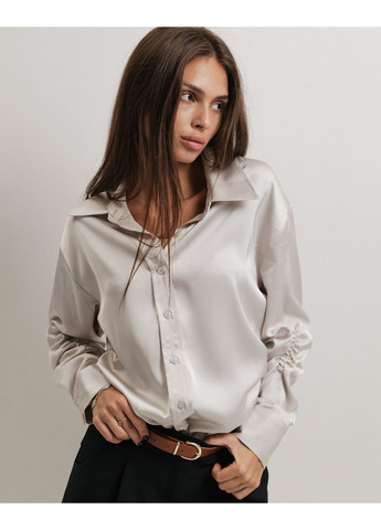 Срібляста сорочка з рукавами зі збиранням Modalinda