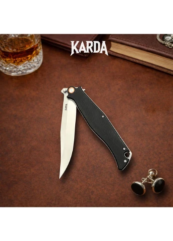 Ніж складаний Karda J324 Black micarta No Brand (376892434)