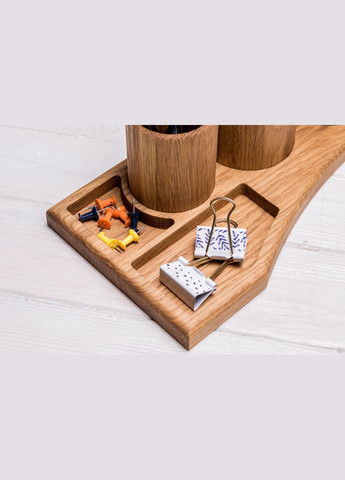 Настільний органайзер «Titanic» із деревини дуба Підставка для канцелярії EcoWalnut (295673208)