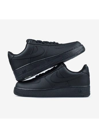 Женские кроссовки Nike Air Force 1 Low 07 Premium Black CW2288 Найк Аир Форс 1 чёрные демисезоны (369384097)