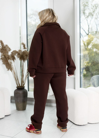 Спортивний костюм жіночий зимовий на флісі (худі + штани) No Brand (367959725)