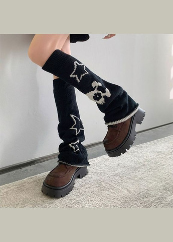 Гетры клеш с черепом и звездами двухсторонние черные One size No Brand (333968618)