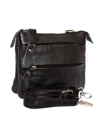 Мужская кожаная сумка 300151 черная No Brand (370848330)