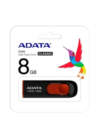 Флешка C008 8 ГБ USB 2.0 чорна ADATA (401881103)