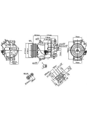 Компрессор кондиционера OPEL ASTRA J (09-) 1.8 I 16V OPEL ASTRA J (09-) 2.0 I 16V TURBO | Nissens (366162993)