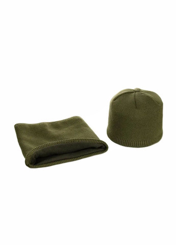 В'язаний комплект на флісі баф + шапка No Brand Тактичний в'язаний комплект на флісі (305413441)