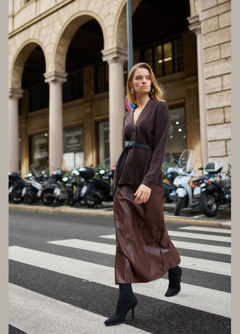 Жіночий подовжений кардиган із натуральної пряжі (2793) Triko Bakh (334710468)