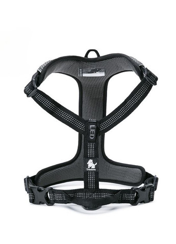 Шлея для собак TLH6071 світловідбиваюча з міцною ручкою, регульована Чорний, XS Truelove (373444066)