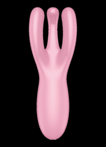Гибкий смарт вибратор Threesome 4 Connect App розовый Satisfyer (303888316)