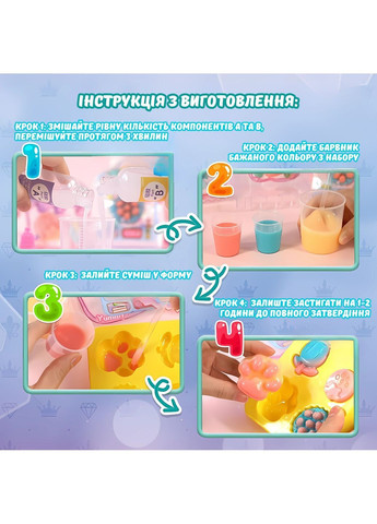 Набір для створення сквішів таба лапок антистресів, дитячий набір для творчості Солодощі 6 штук/набір (0039) No Brand (363820049)