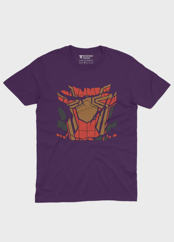 Фіолетова демісезонна футболка для хлопчика з принтом супергероя - людина-павук (ts001-1-dby-006-014-087-b) Modno