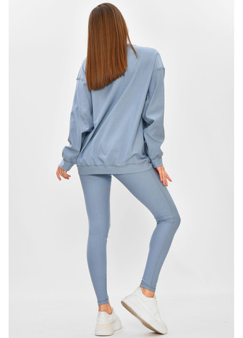 Костюм жіночий однотонний блакитного кольору Let's Shop (361049627)