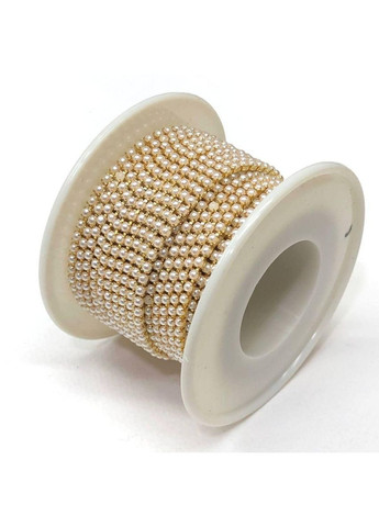 1м - Стразовая цепь SS6 (2мм), Молочный жемчуг. Plus-plus (352743197)