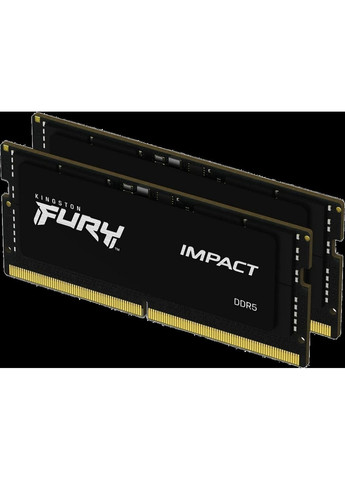 ОЗП SODIMM DDR5 32GB (2x16GB) 5600Mhz FURY Impact Black (KF556S40IBK2-32) Kingston (360420521)