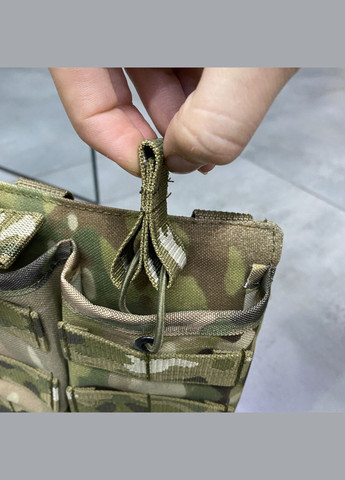 Армейский итог на 3 магазина,, сумка на 3 магазина для АК, Мультикам, Cordura 1000D WinTac (362602476)