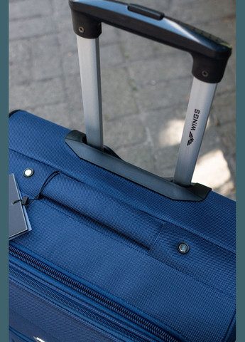 Валіза тканинна 1701 розмір L великий на 2 колесах, колір чорний Wings 1701/2 (338182681)