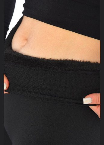Лосини жіночі на штучному хутрі чорного кольору Let's Shop (303677985)